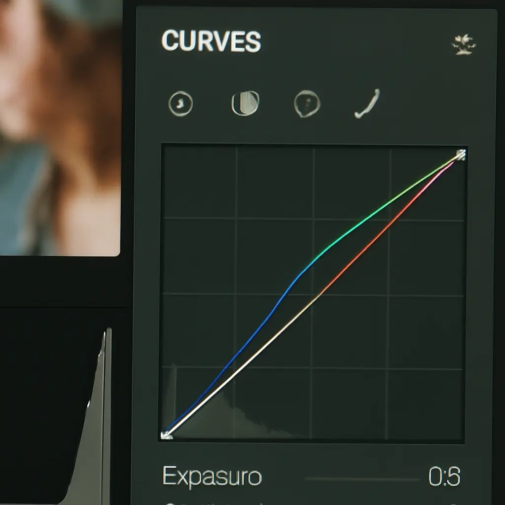 Editing an in-game screenshot with curves and color adjustments